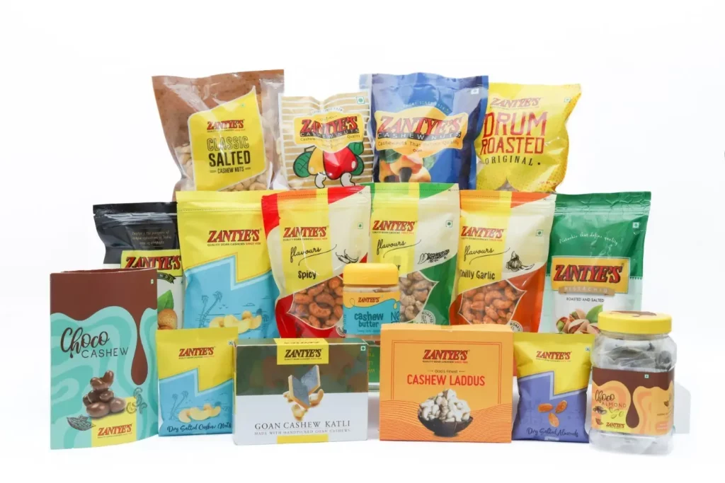 Range of Zantye’s products.