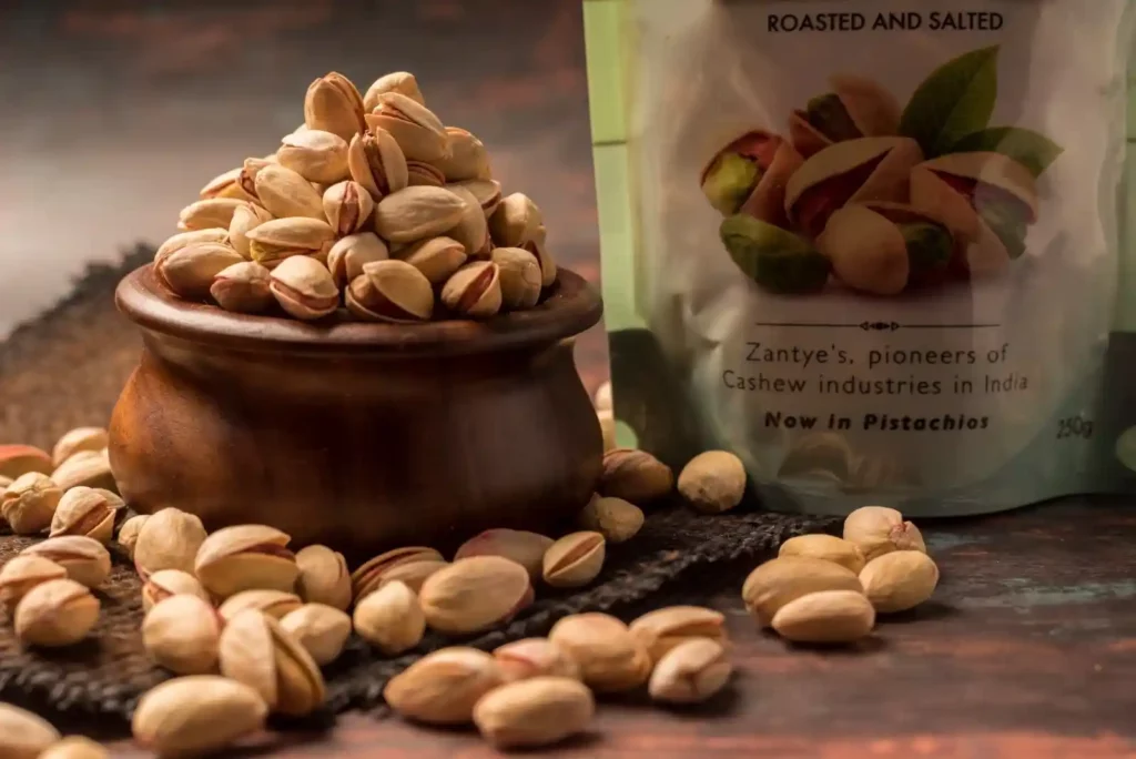 Zantye’s Pistachios in a bowl.